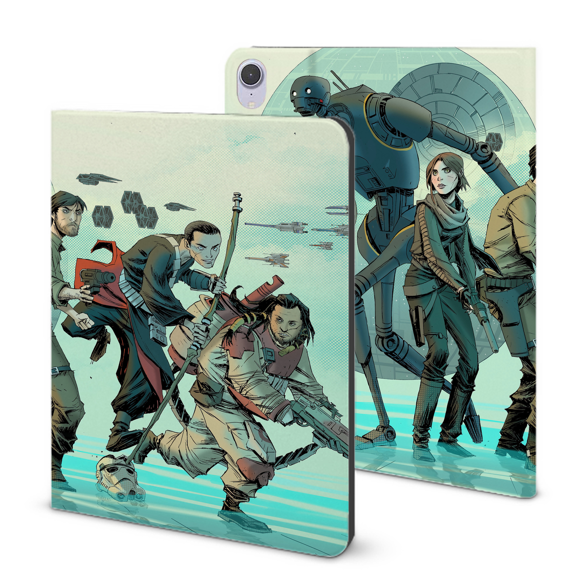 （画像用） スター・ウォーズ Star Wars IPad ケース ブック型 PUレザー TPU 耐衝撃 軽量 薄型 ペン収納なし 全面保護 IPad 各モデル対応